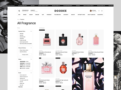 DOODEE | E-commerce Website adobe xd design doodee e commerce ecommerce figma figmadesign landing page perfume ui user experience user interface ux web website