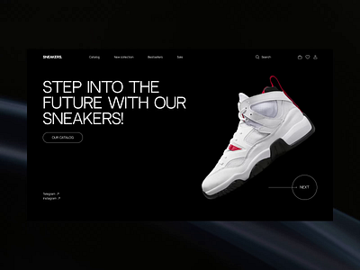 Animation for Sneaker Website animation business design e commerce figma landing landing page minimalism modern shoes shop sneakers store ui user experience user interface ux web web design website