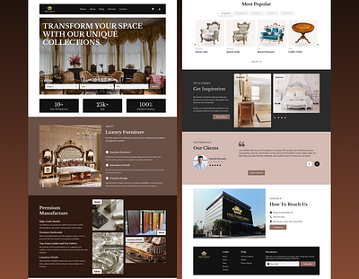 E-commerce Platform for Furniture design website ecommerce furniture furniture website landing page landing page design log in onlie online shop order shop ui uiux uiux design ux