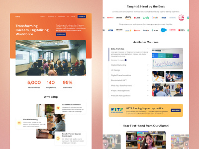 Tech Education Landing Page bootcamp course website digital course education education landing page education website landing page professional website tech education website design