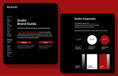 Digital Agency Corporate Brand Guidelines brand guide branding corporate dark theme graphic design