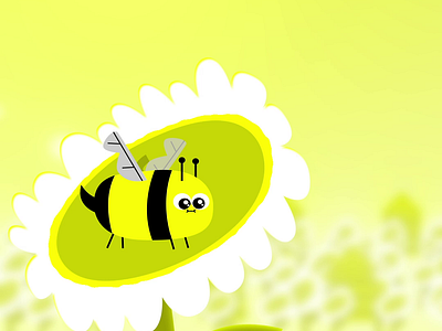 World Bee Day 2d animation bee character design gif graphic design illustration loop motion design motion graphics nature pain yellow