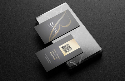 Luxury Logo + business cards beautiful branding business cards card design elegant gold graphic design logo luxury minimal mockup print qr code visual identity