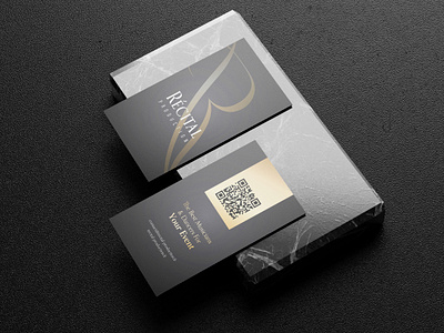 Luxury Logo + business cards beautiful branding business cards card design elegant gold graphic design logo luxury minimal mockup print qr code visual identity