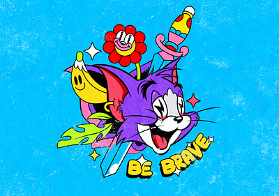 Be brave 1930 1930s be brave cartoon character classic cartoon illustration old cartoon old school tom and jerry vintage