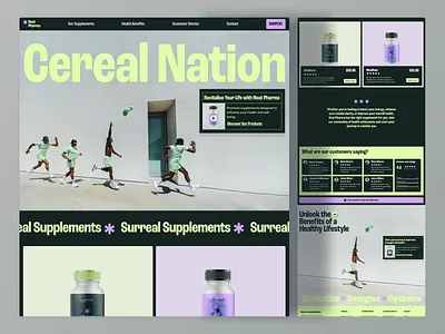 Pharma Website Overview creative ecommerce full page landing page photo responsive sport ui ux visual design website