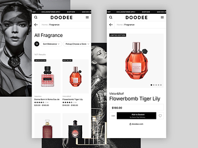 DOODEE | E-commerce Website design doodee e commerce ecommerce fixma landing page mobile mobile design perfume ui user experience userinterface ux web website