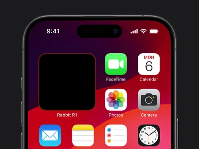 Rabbit R1 AI Assistant Widget anim app design mobile ui widget