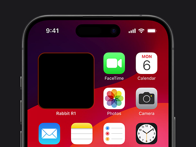 Rabbit R1 AI Assistant Widget anim app design mobile ui widget