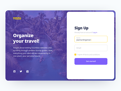 Travel planner onboarding landing page minimalist design mobile app design modern ui onboarding screen sign up page travel app ui travel platform travel website design uiux design user experience user interface web design