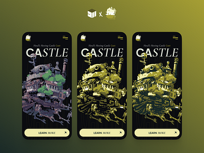 Howls Moving Castle Cast: Castle UI Design anime howls mobile mobile ui mobile ui design modern studio ghibli ui user interface