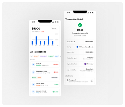 DigitalPocket - An Expense tracking app UI appdesign budgeting cleandesign designer designinspiration expensetrackingapp financeapp interface minimalistic design transaction transactionlist ui uidesign uidesigner uiux userinterface ux uxdesign uxdesigner