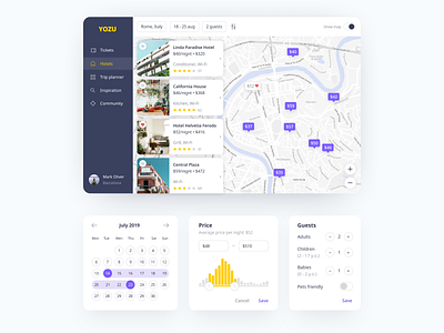 Hotel booking accommodation finder booking platform calendar dashboard design guest management hotel booking hotel comparison hotel listings hotel search interactive design map integration modern web design pricing table responsive ui travel app ui travel website user interface design ux design