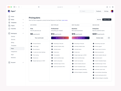 In-App Pricing Plans app app design app ux in app plans premium pricing pricing plans pro ui ui design ux ux design web design