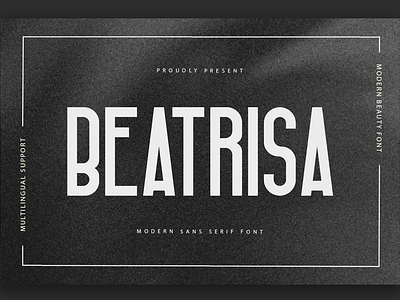 Beatrisa - Modern Sans Serif Font branding design font handwritten illustration italic logotype script typeface ui
