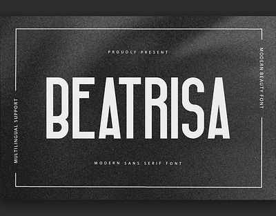 Beatrisa - Modern Sans Serif Font branding design font handwritten illustration italic logotype script typeface ui