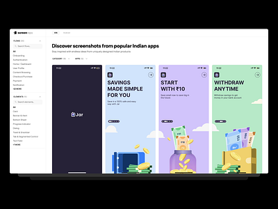 Discover screenshots from Indian apps with screenrepo.com design inspiration productdesign screenrepo ui ux webdesign