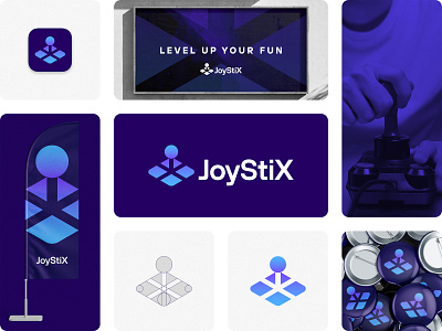 JoyStiX - Logo Design arcade branding controller freelance logo design freelance logo designer game gaming joy stick joystick logo logo design minimal simple