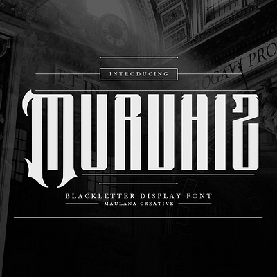 Murvhiz Blackletter Display Font animation blackletter font branding design font font awesome fonts graphic design horror font illustration logo maulana creative nostalgic ui