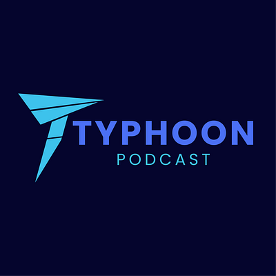 Typhoon Podcast Logo branding branding design design graphic design illustration logo logo design podcast typhoon typography vector