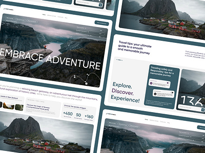 Travelling website adventure app design eco exploration figma landing nature new travel ui ux web