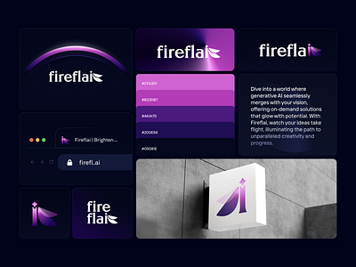 FireflAI Branding abstract ai app branding graphic design icon identity illustration logo marketing ui design vector