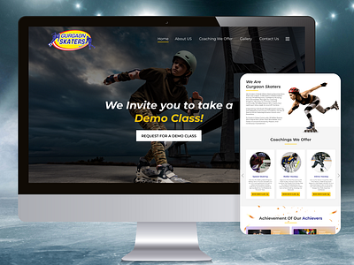 Website Ui Mockup for Gurgaon Skaters branding figma graphic design mockup ui visual design website