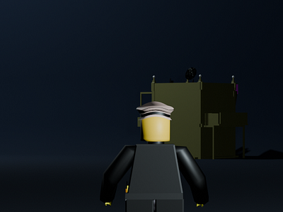 Lone Lego Cop 3d