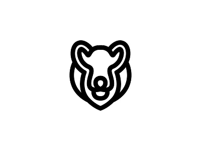 Head of a Black Bear Logo animal animal logo bear bear head bear logo bear logo for sale black bear black bear logo brand branding design head identitiy logo logo design logos
