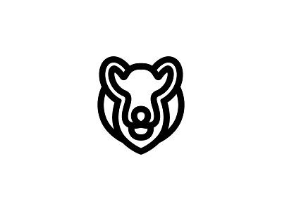 Head of a Black Bear Logo animal animal logo bear bear head bear logo bear logo for sale black bear black bear logo brand branding design head identitiy logo logo design logos