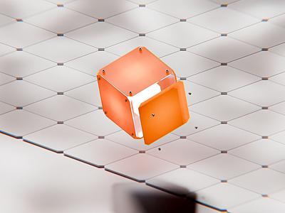 Random Cubic 3d blender graphic design