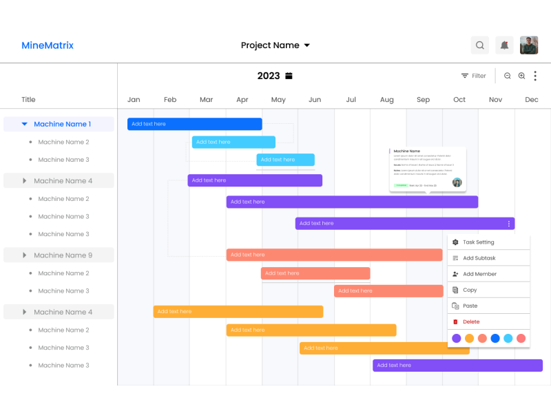Gantt Chart chart dashboard gantt gnat chart saas ui uiux designe ux