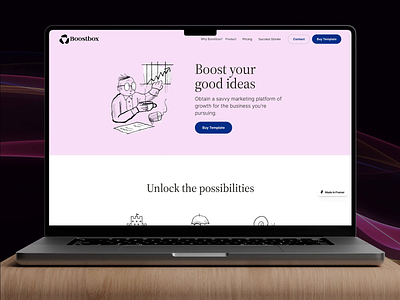 BoostBox - Digital Marketing Website Design branding design digital design digital marketing website graphic design homepages landing pages marketing website web template design web templates website design