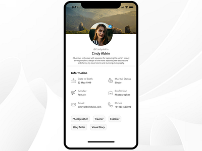 User Profile app ui app ux daily ui figma ios application user experience user experience design user interface user interface design user profile design user profile ui user profile ui design user profile ux user profile ux design