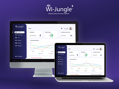 Wi-Jungle - Unified Cyber Security Platform app branding cyber design logo softwear ui ux