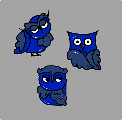 Owls cartoon graphic design