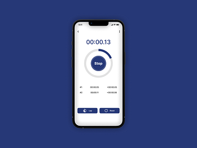 Stopwatch UI Screen | Daily UI Challenge #71 mobile design stopwatch ui ui design