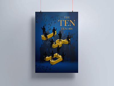 Poster for The Ten tenors graphic design illustration poster