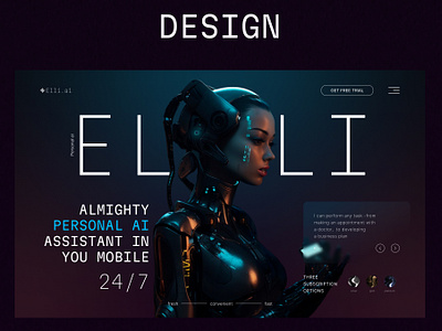 WEB - Personal AI branding illustration ui web web design