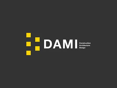 DAMI (Alternative version) architecture branding bricks concept construction creative dami design logo pixel simple symbol