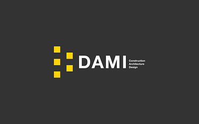 DAMI (Alternative version) architecture branding bricks concept construction creative dami design logo pixel simple symbol