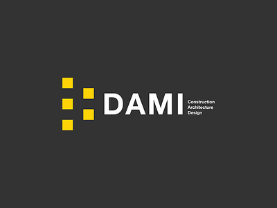 DAMI (Alternative version) architecture branding bricks concept construction creative dami design logo pixel simple symbol
