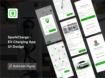 SparkCharge - EV Charging App app design ev ev charging mobile mobile app spark uiux