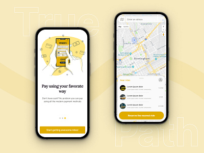 TruePath Mobile App app taxi tubitak ui