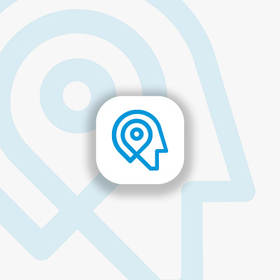 Place Mind - Abstract Human Head Logo ai brand creative find gps head logo logo design logotype map map marker minimal minimalism navigation person pin place pointer simple template