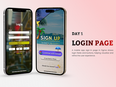 Day 1 of the 100 Days Challenge: Login page challenge dailyui figma graphic design html css login page ui ux