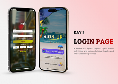 Day 1 of the 100 Days Challenge: Login page challenge dailyui figma graphic design html css login page ui ux