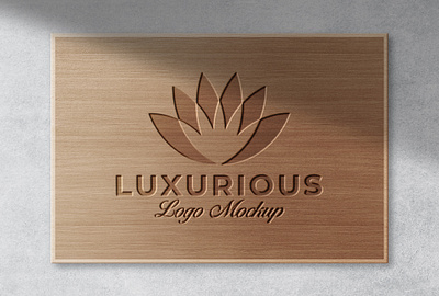 Wall Sign Mockup Signboard Logo Mockup embossed logo mockup