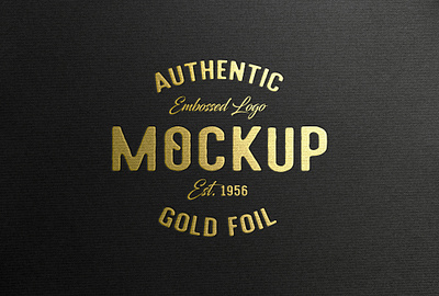 Gold Foil Stamping Logo Mockup I embossed logo mockup gold foil stamping logo mockup