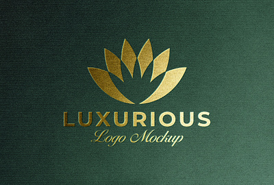 Logo Mockup Stamping Gold Foil embossed logo mockup logo mockup stamping gold foil